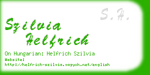 szilvia helfrich business card